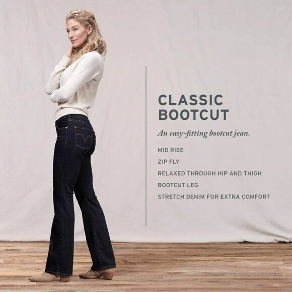 NWOT LEVI'S Classic Bootcut Jeans in dark wash (sz16) - Picture 6 of 6